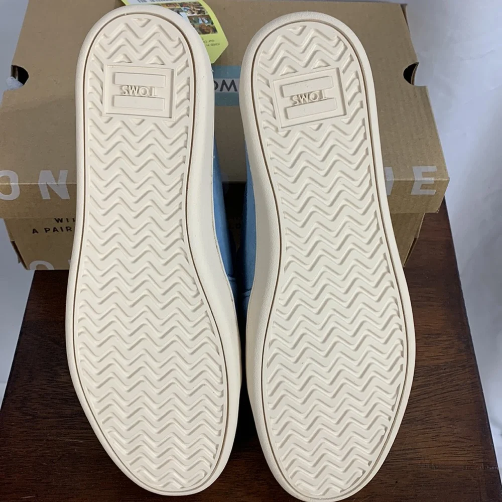*Host Pick* NWT TOMS Deconstructed Alpargata Sky Blue Suede Sneakers - Picture 3 of 10
